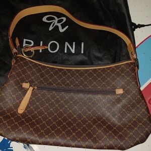 Rioni brown & beige leather purse